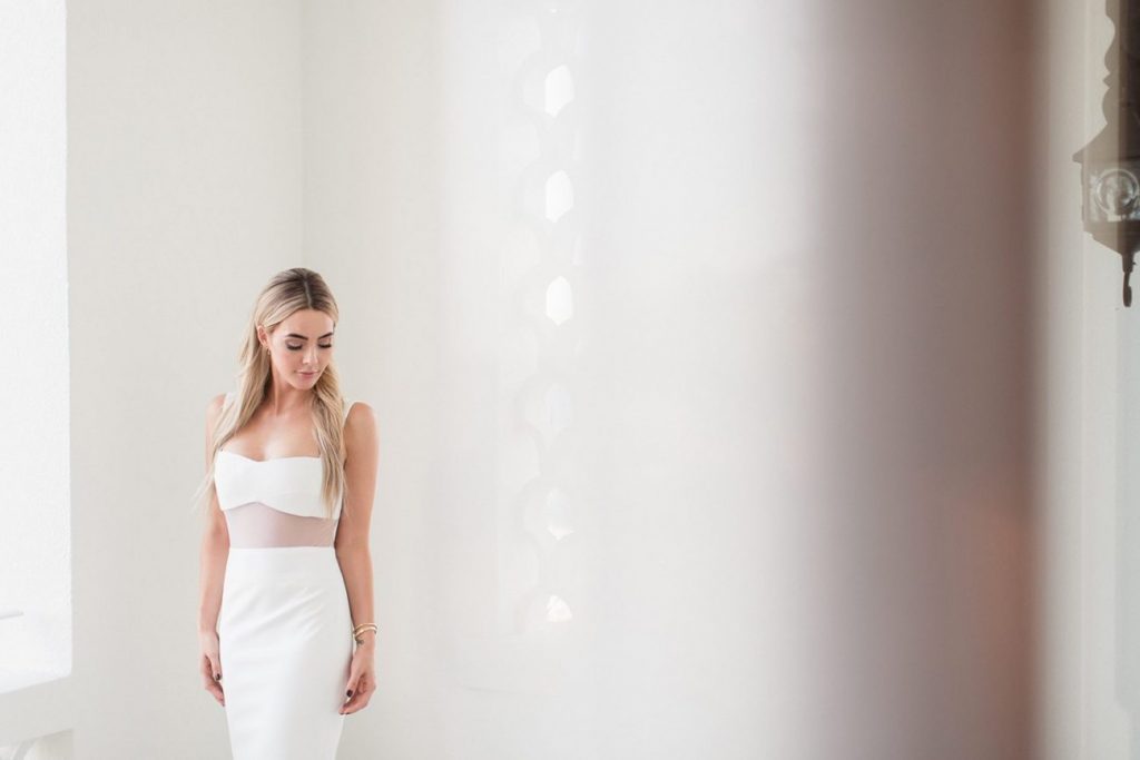 The Skinny Confidential Blogger Lauryn in her wedding gown