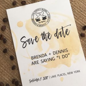 Coffee stained save the date free template