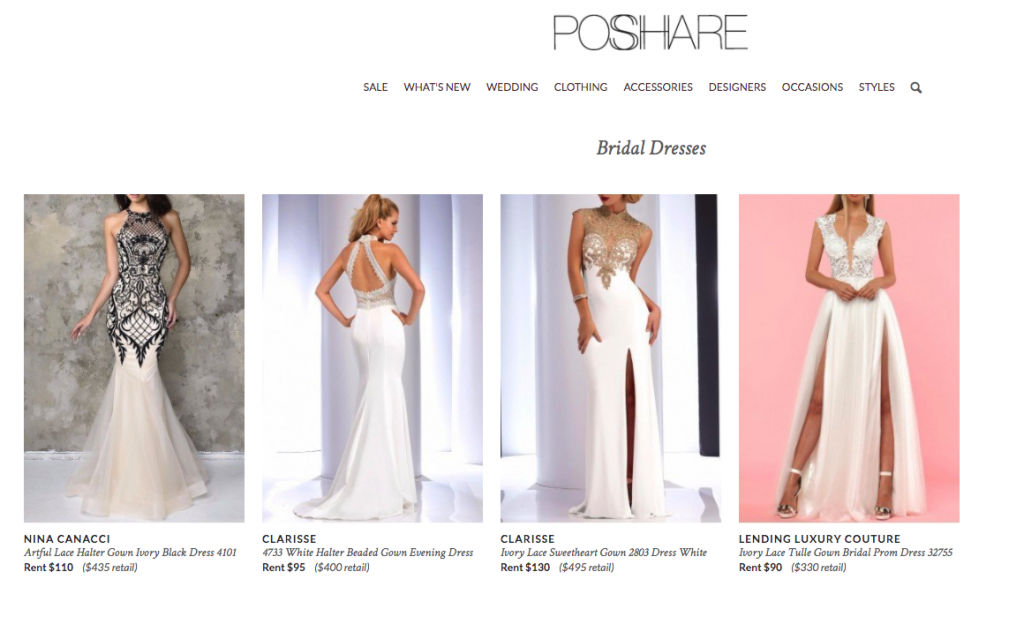 Poshare Wedding Dress Rentals