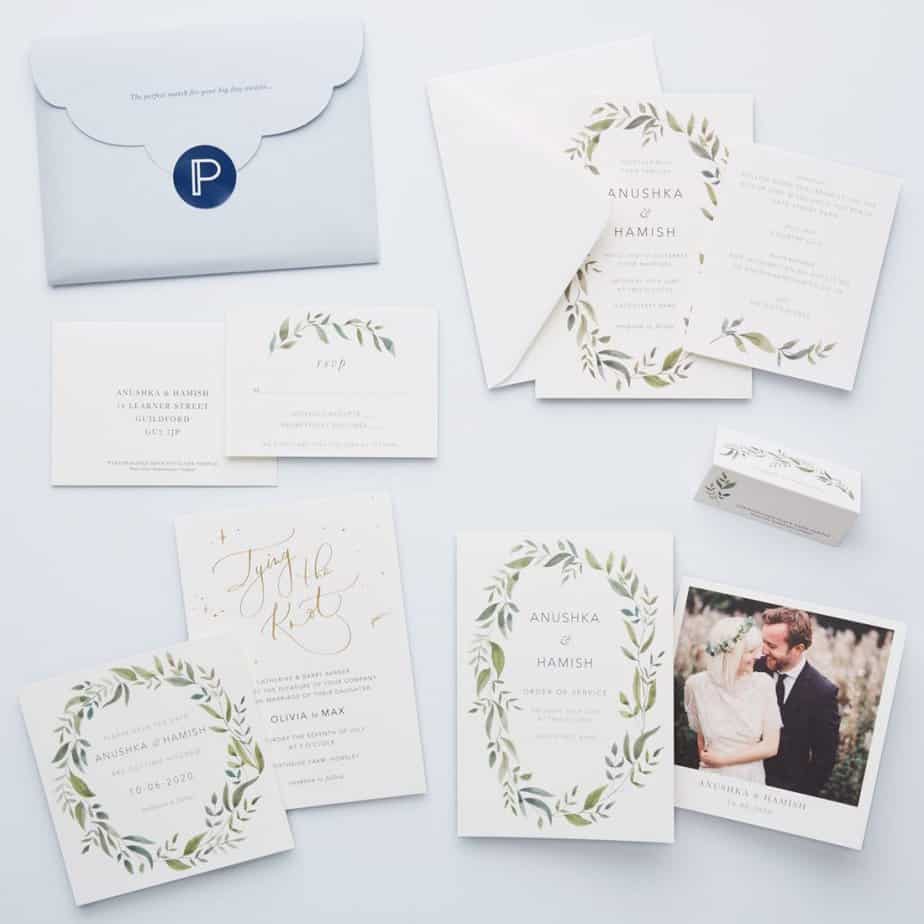 Mixbook wedding stationary kit example with 50% off discount code included.