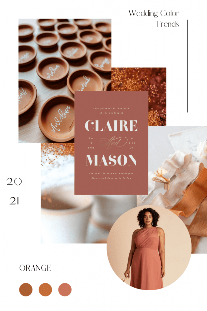 Terracotta Orange Wedding Color Trends of 2021 Inspiration 