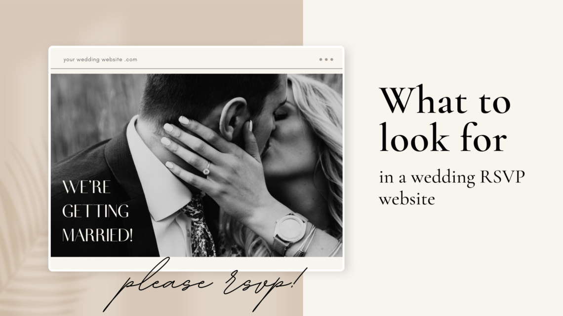 Sample Wedding website - what to look for in a wedding RSVP website