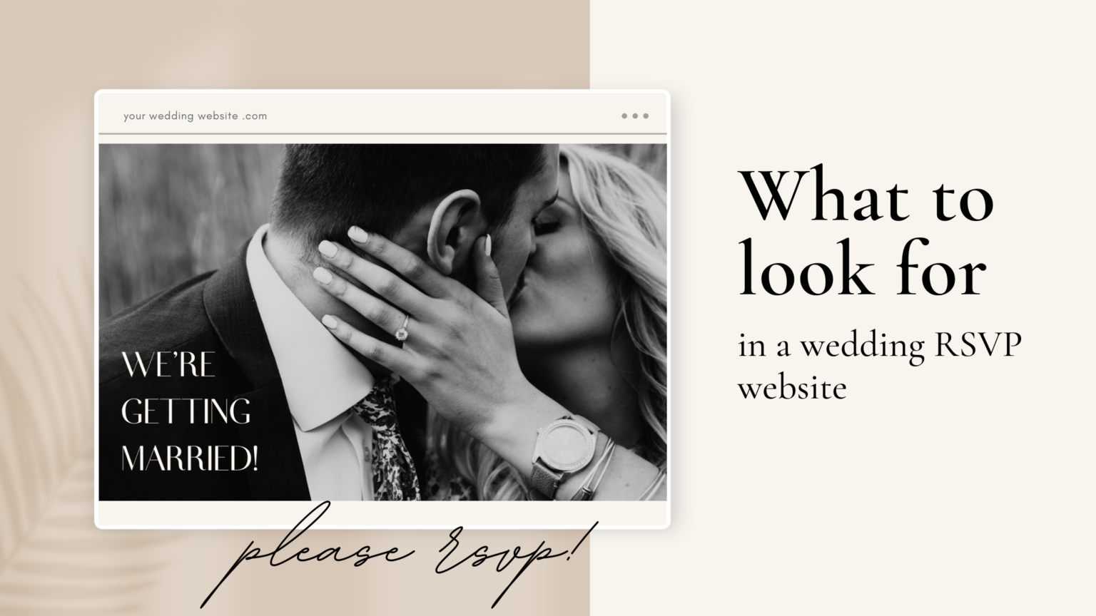What to look for in a wedding RSVP website WeddingExperience