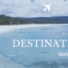 Island image with text overlay: Who pays for a destination wedding?